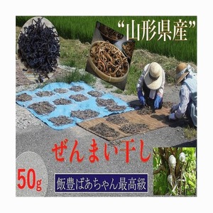 山菜 早期予約販売 山形県産ぜんまい干し ５０g /袋 産地直送 送料無料