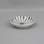 砥部焼 千山窯 3.5寸深皿 鉄ゴス十草