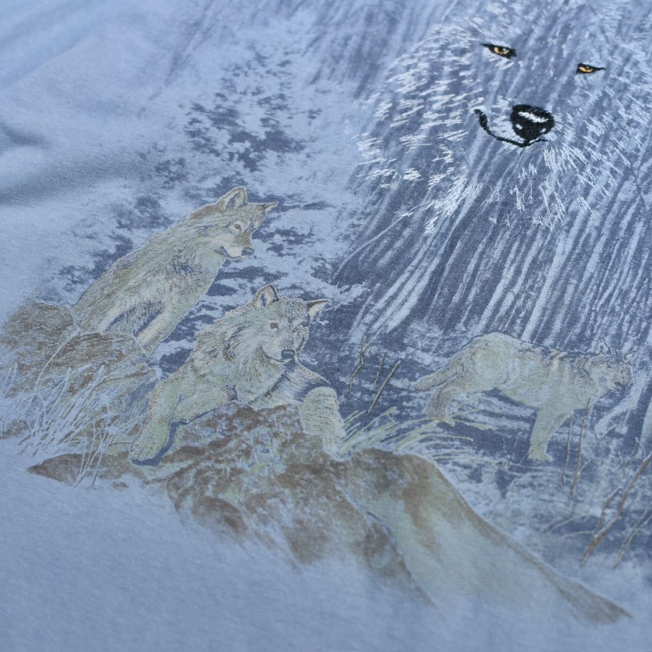 90's red head animal embroidery print tee