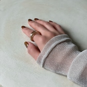metal×clear ring/gold