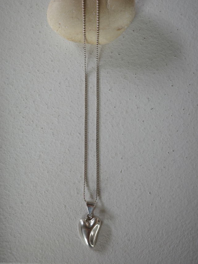 〈vintage silver925〉volume heart necklace