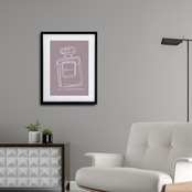 EAU DE PARFUM N°16｜香りの余韻を描くミニマルラインアートポスター｜上品で静かな印象｜高品質印刷｜A2ポスター