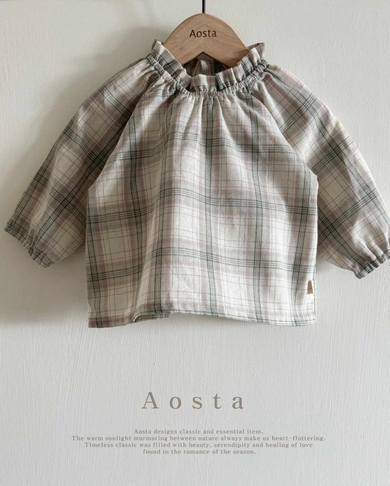 【 即納 】Re Check Blouse / Aosta
