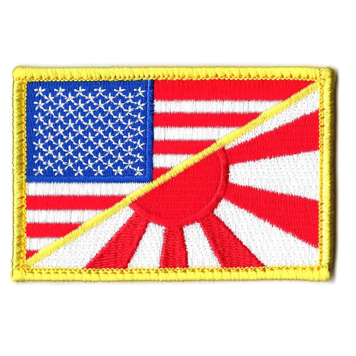 自衛隊グッズ ワッペン 海上自衛隊 星条旗 旭日旗 6×9 ベルクロ付き 全