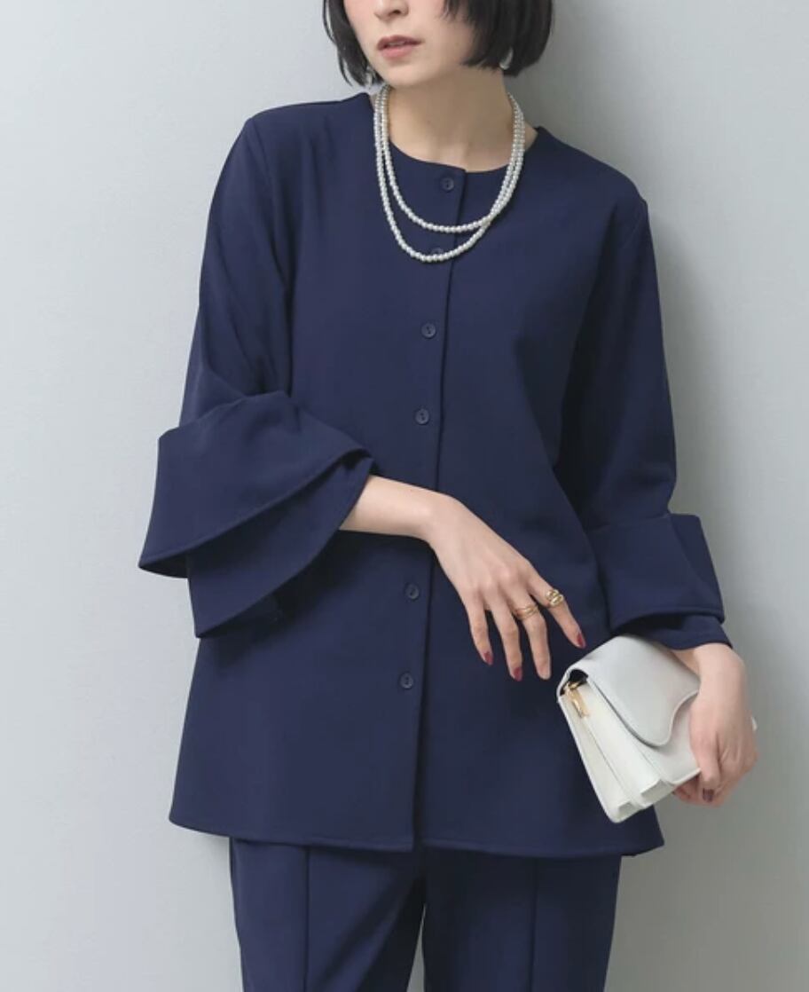 ナンバーミーTOKYO" RAFFLE SLEEVE JACKET"NAVY