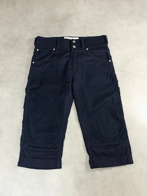 GANRYU 13aw クロップドパンツ ダブルニー ネイビー ウール
