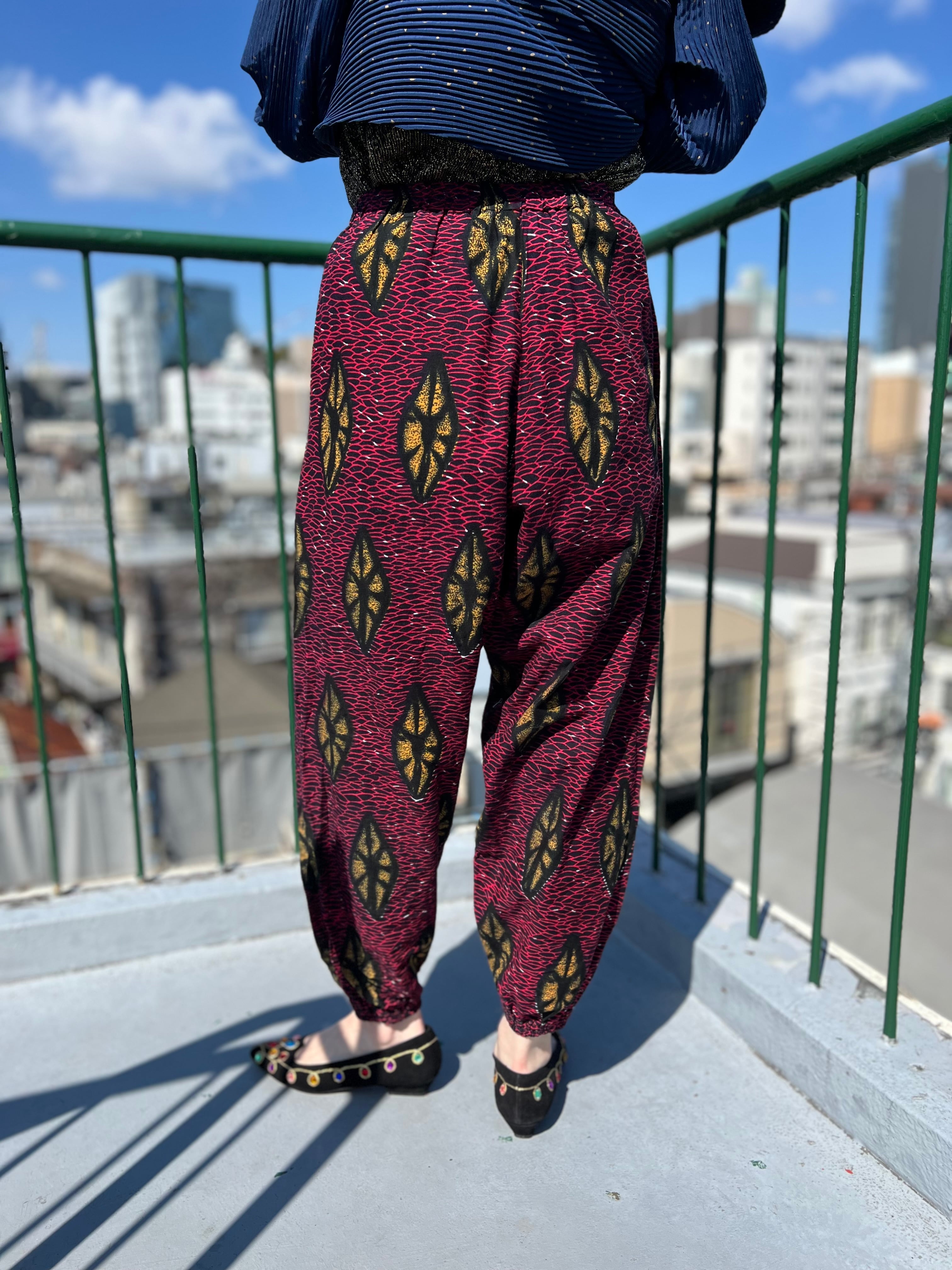 Vintage african batik cotton pants ( ヴィンテージ アフリカン