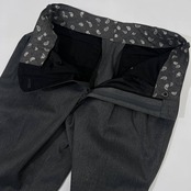 TAKEO KIKUCHI タケオキクチ ツータック コットン スラックスパンツ 2/グレー/ペイズリー