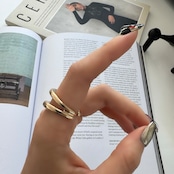【受注予約:7月中旬入荷予定】overlap ring/gold
