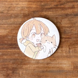 [YAWNYA]和紙缶バッチ　Art by saki