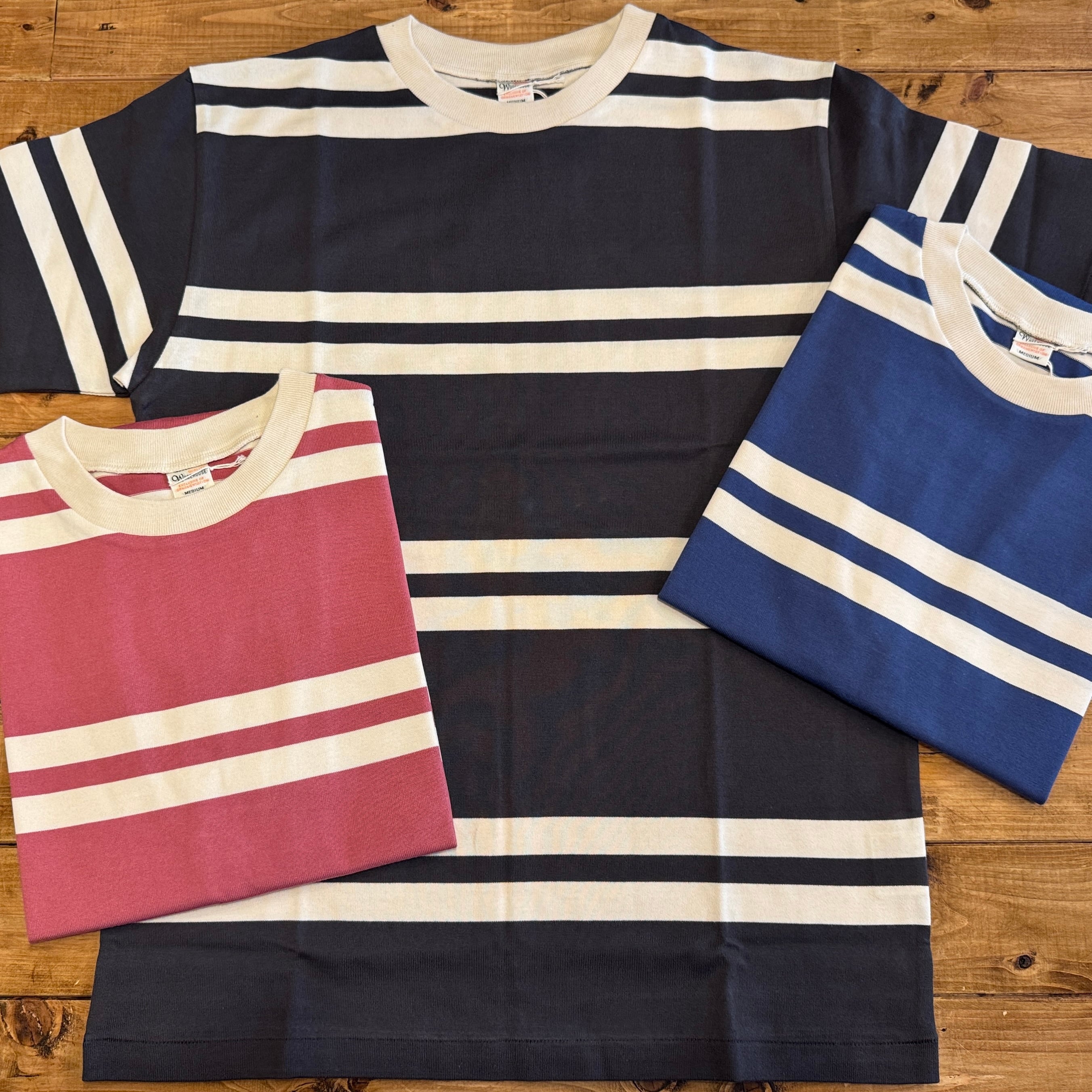 WAREHOUSE ボーダーTシャツ Lot.4113 スミクロMサイズ 2fa2bda02a630796d6c10ca0bcae25