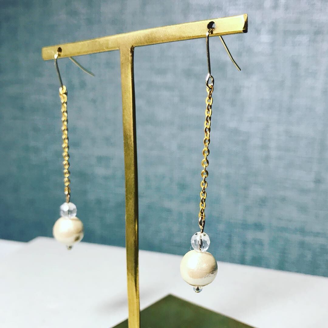 0022:一粒 チェーンピアス