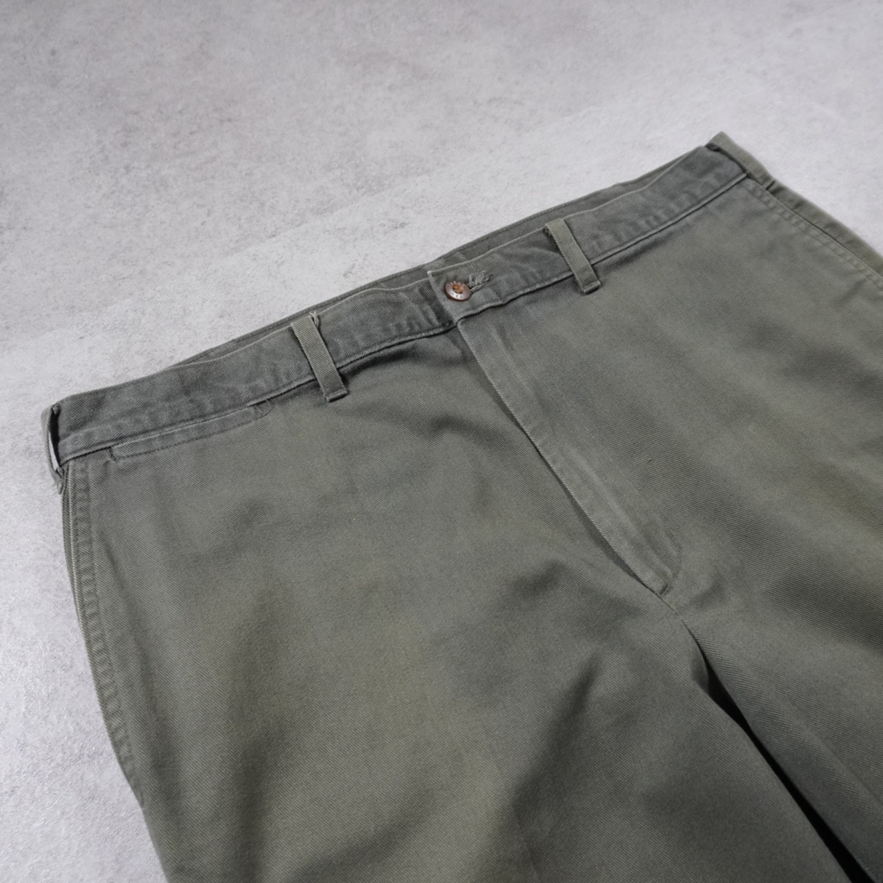 90s FARAH CHINO TROUSERS olive W36.5L29.5相当 古着 - 4