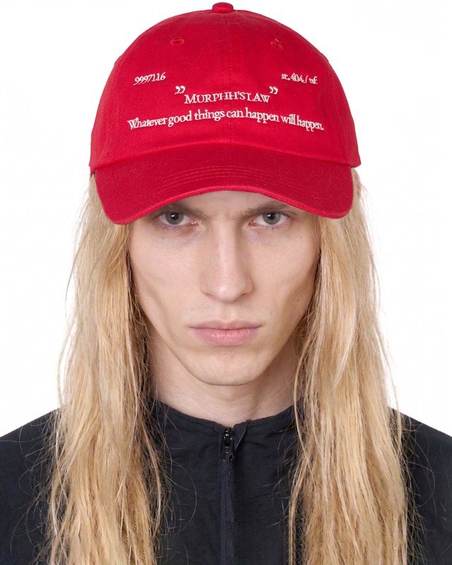 MURPHH  "MURPHH'S LAW" CAP〔RED〕