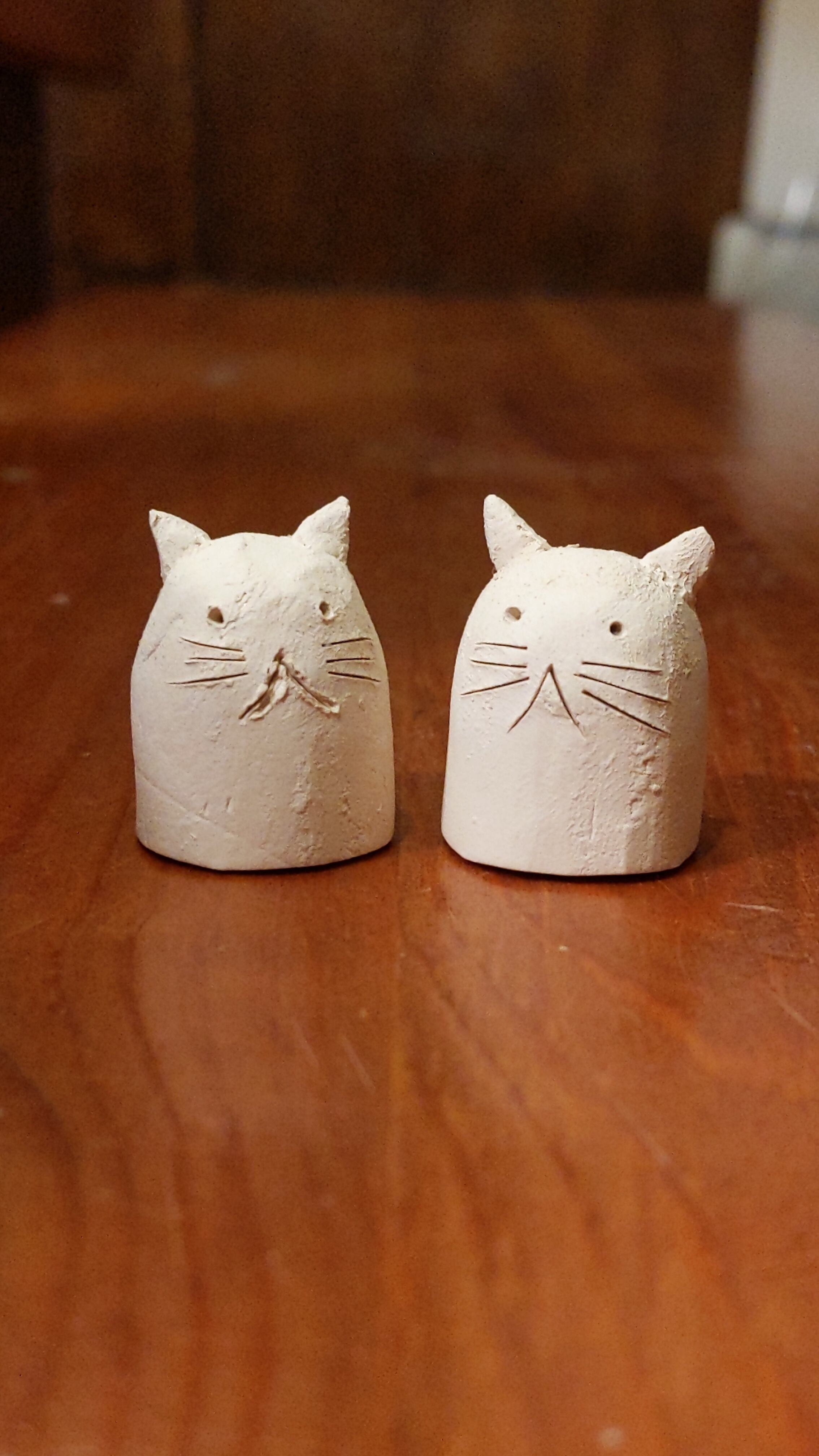 猫とハムスターの埴輪 現せ