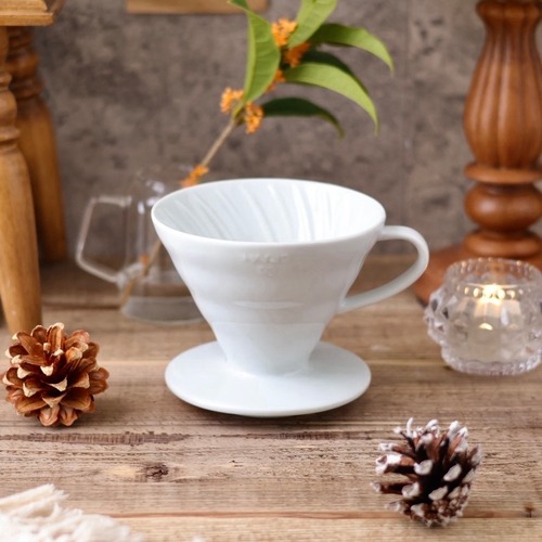 HARIO V60透過ドリッパー 02ホワイト セラミック製