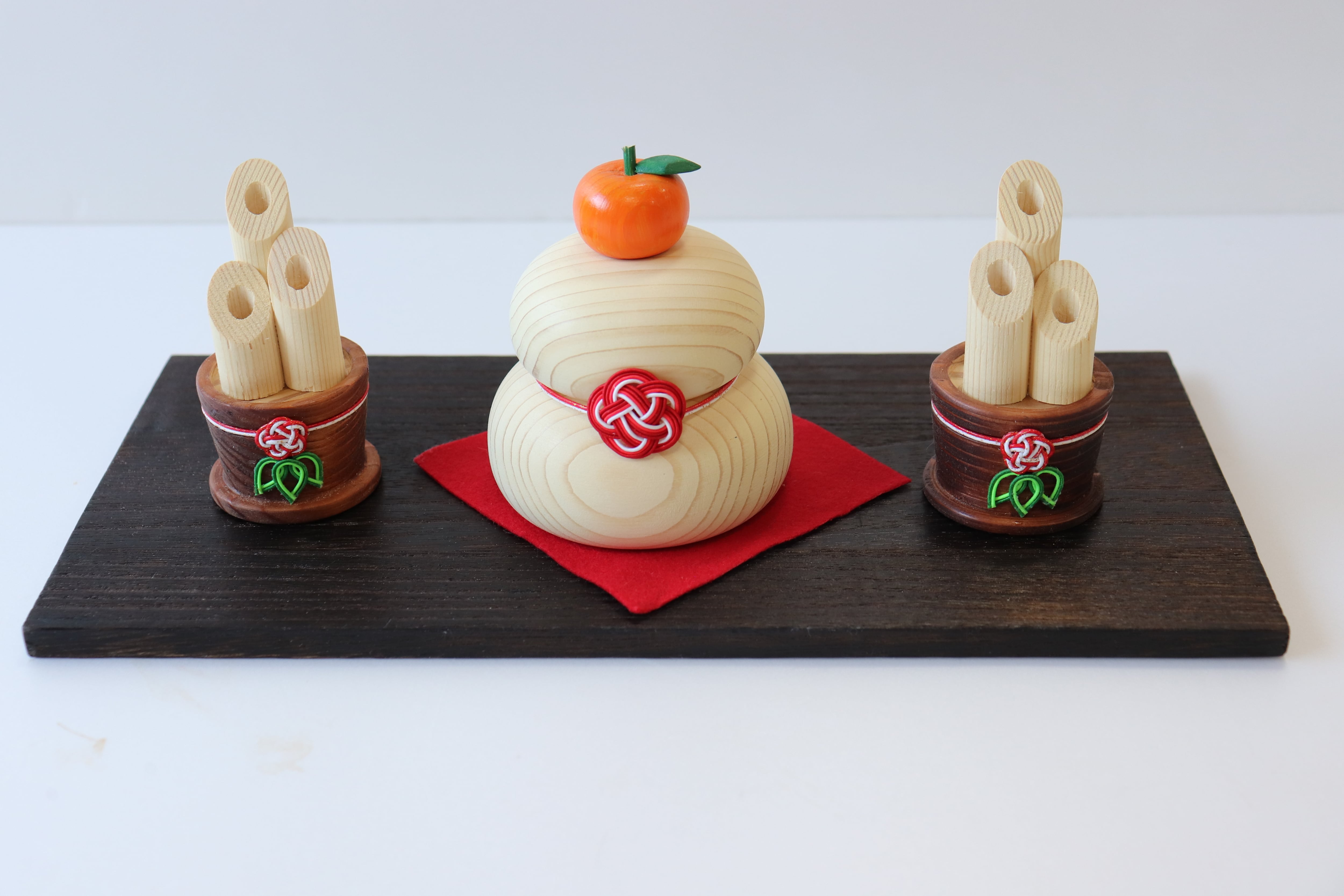 木製かがみもちセット【kicori】木工雑貨 鏡もち 正月 ハンドメイド