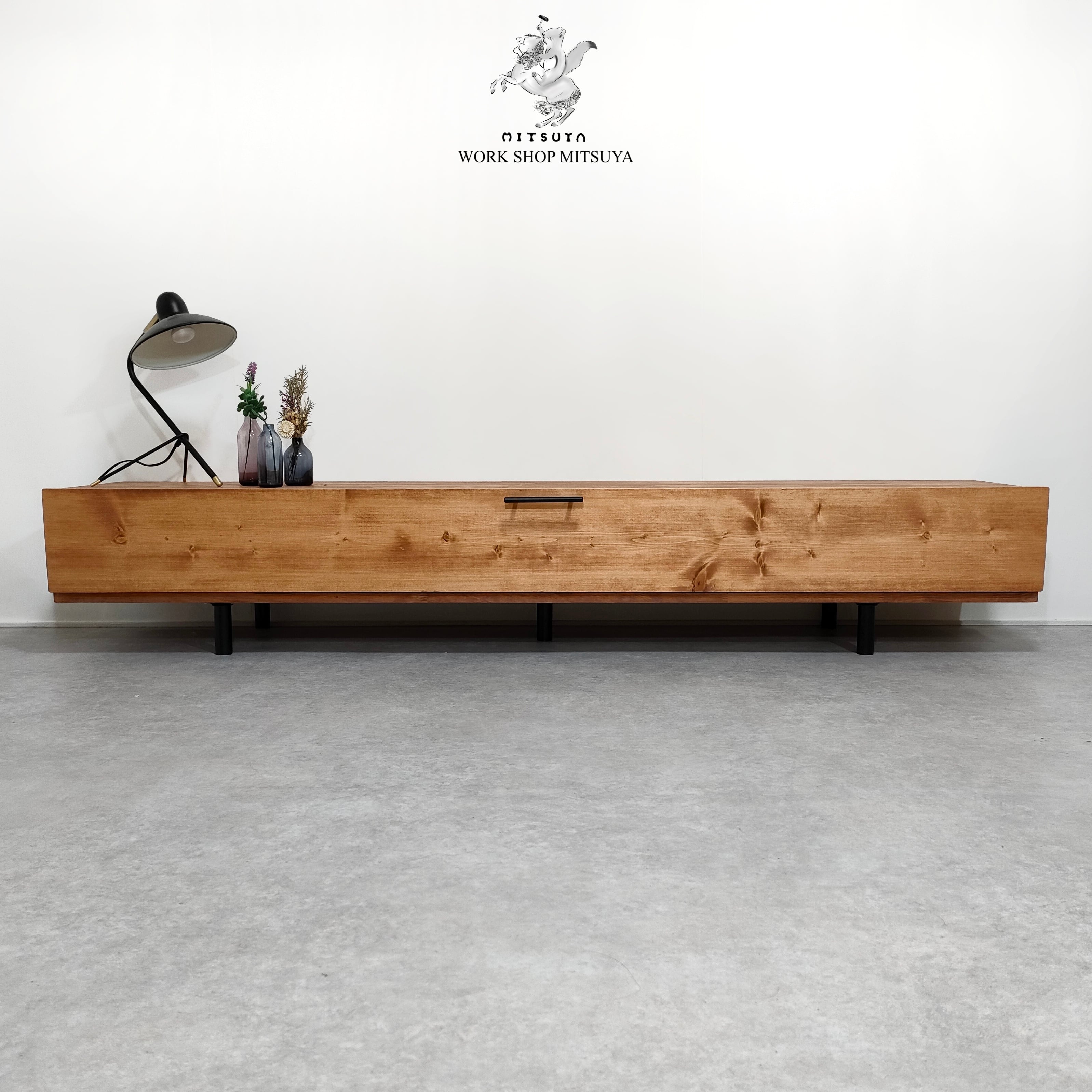 WOOBO W1750D370H303 teak iron leg