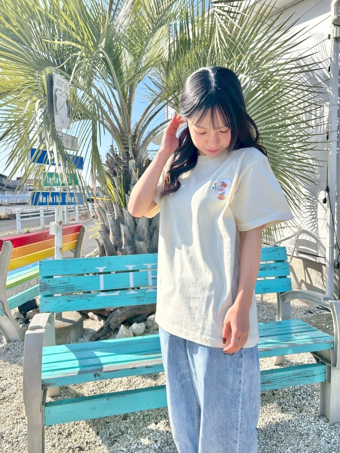 【mapuaコラボ】ワンポイント刺繍ワッペンTシャツ(LIFE isベア) ¥4,500(4,950)