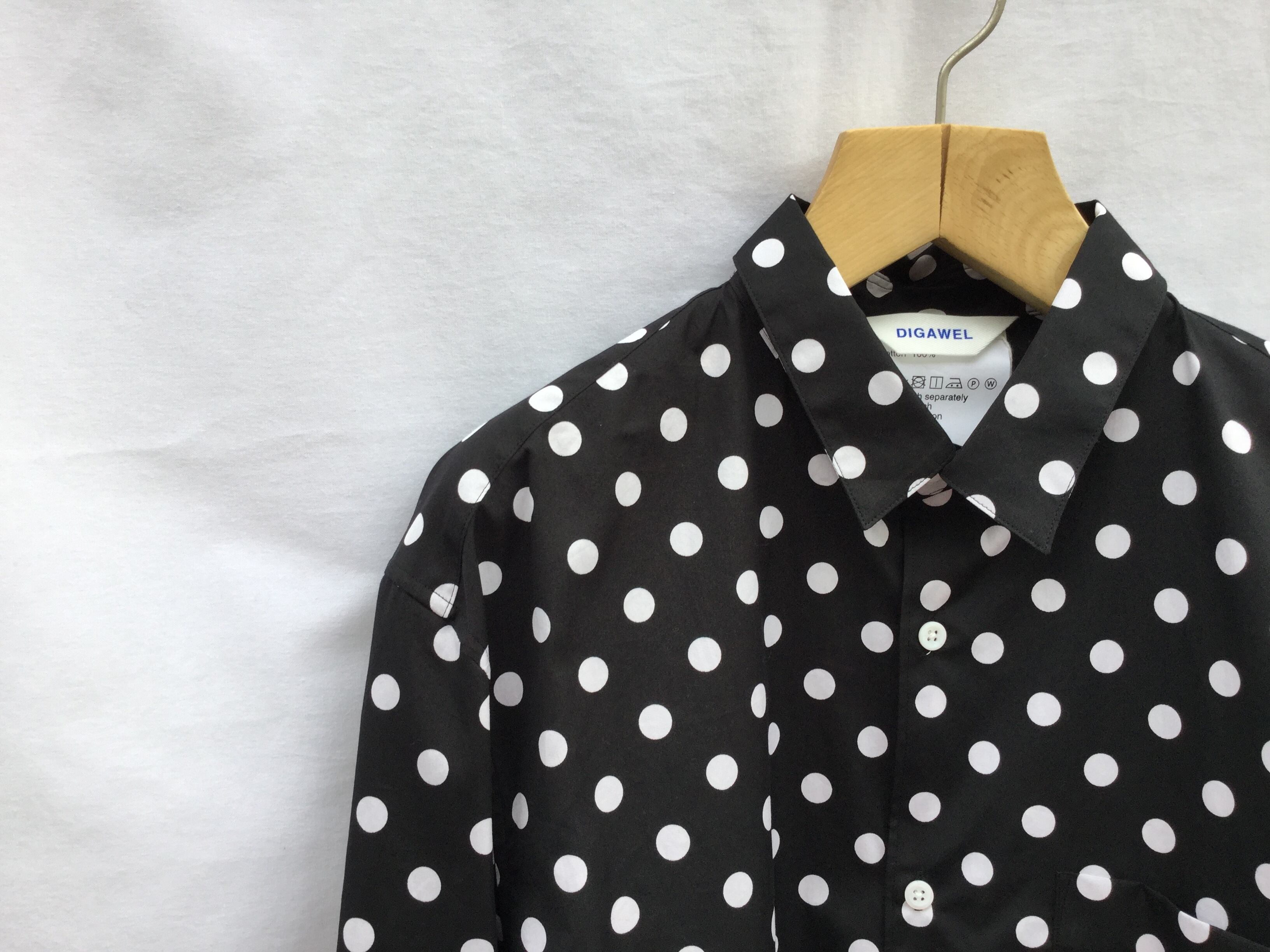 DIGAWEL”DOT SHIRT BLACK/WHITE” | Lapel online store