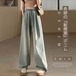 デニムパンツ ワイドパンツ 春 レディース ジーンズ ジーパン イージーパンツ ゆったり ボトムス ウエストゴム 細見せ 新作 穿きやすい 大きなサイズ 柔らかいデニム ゆったり 体型カバー ファッシ