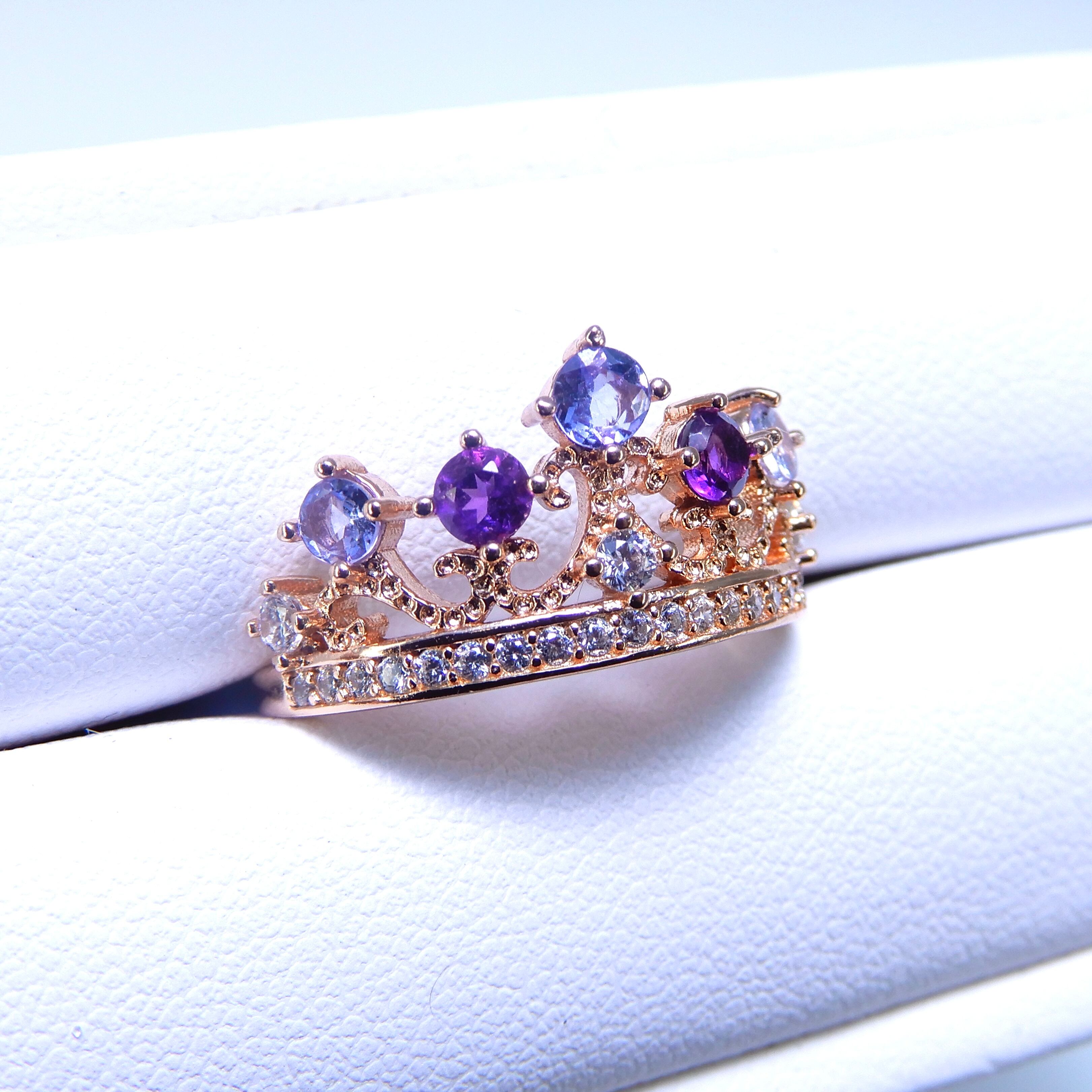 Princess Tiara Ring♦︎アメシスト・タンザナイト♦︎PGカラー《0077》