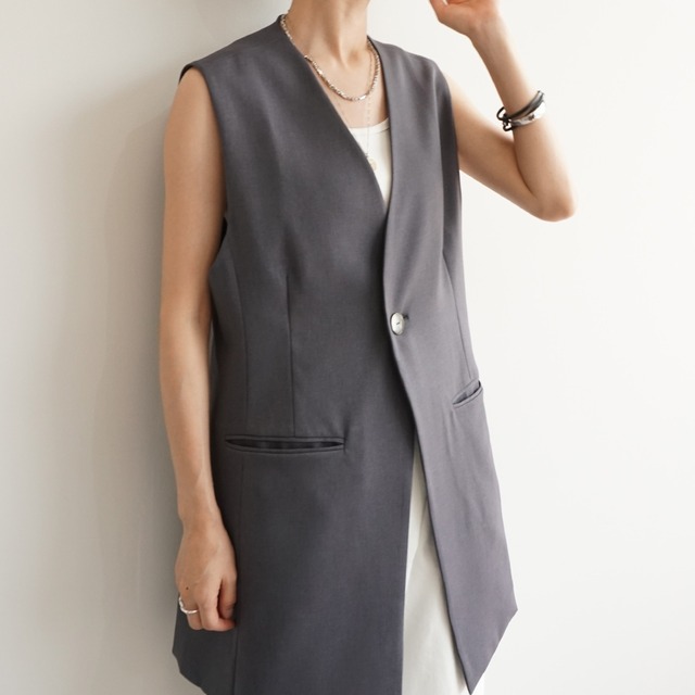 ロングスーツジレ
