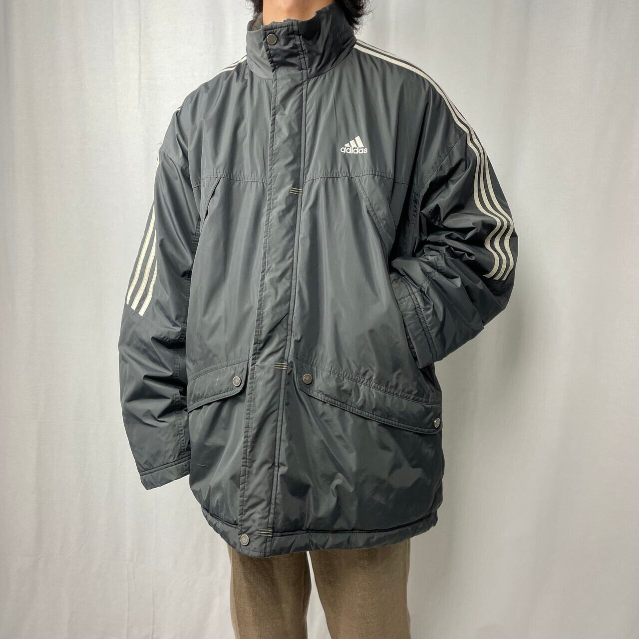 00年代 adidas アディダス ナイロンジャケット 中綿入り メンズ2XL相当 