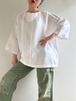 1980s Vintage Oversized Light Linen Top