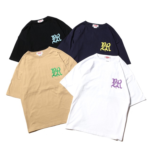 CUTRATE OLD ENGLISH FLOCKY LOGO DROP SHOULDER S/S T-SHIRT