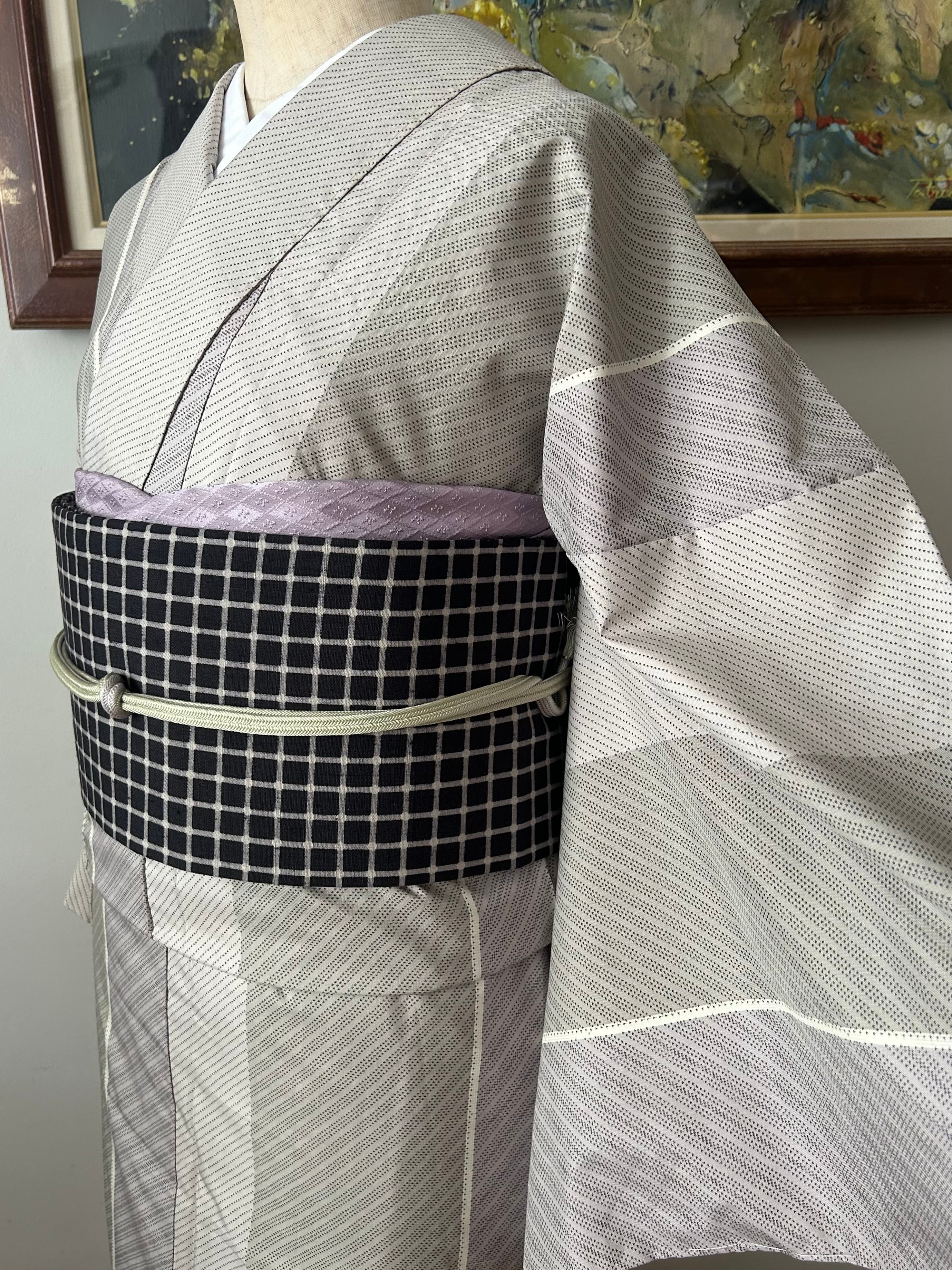 新品 本場縞大島 証紙 しつけ付き 大島紬 都喜エ門 1170-00875 未使用
