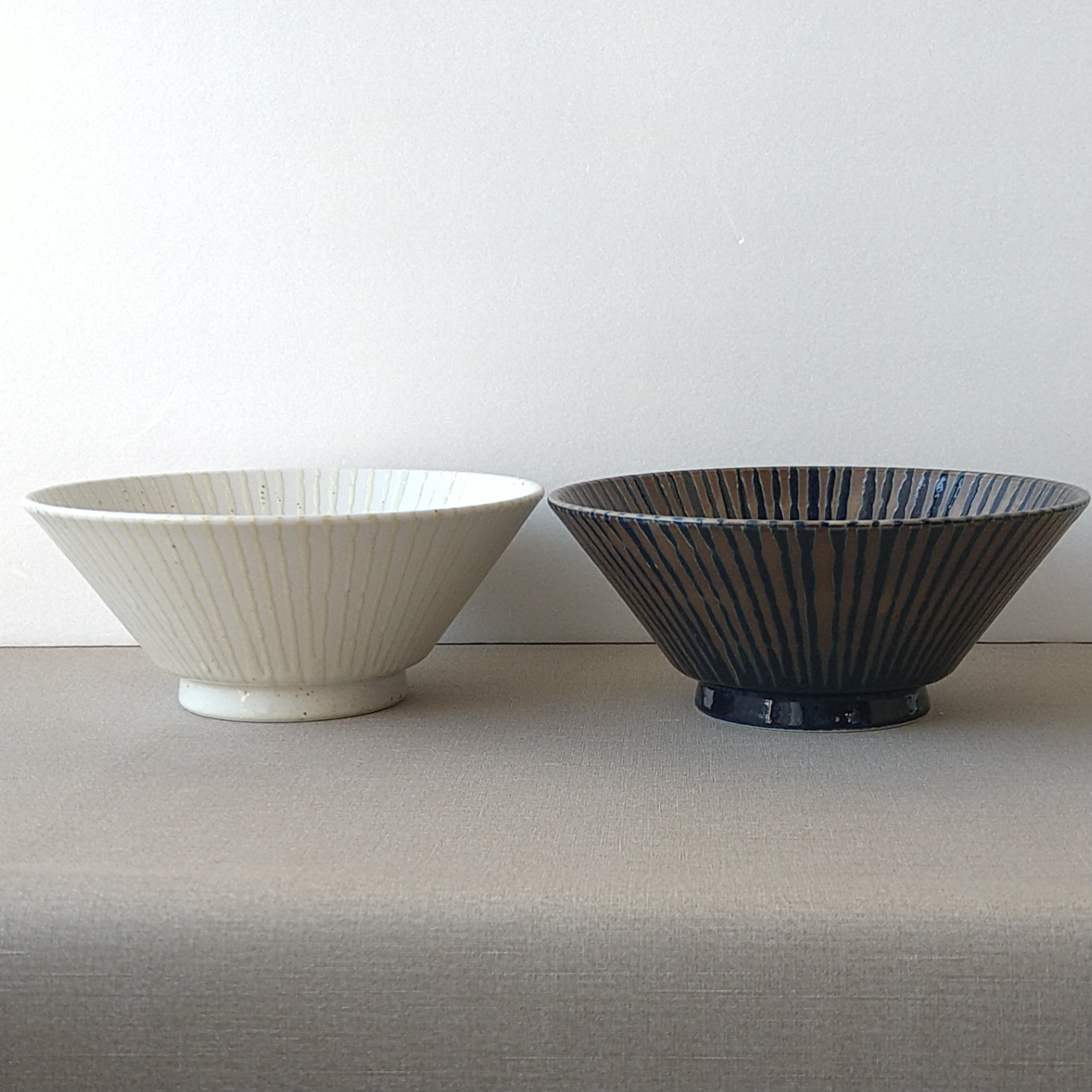 お好きな組み合わせ2枚】日本製 美濃焼 軽量 撥水十草 ネイビー