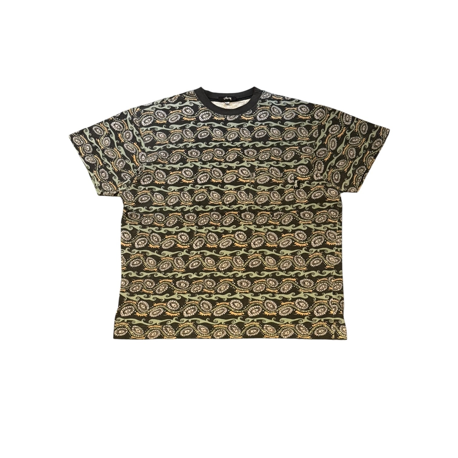 初期 80s old stussy XL総柄 ポケットTシャツ　ビンテージ 80s STUSSY 総柄ポケットTシャツ L | Intersection