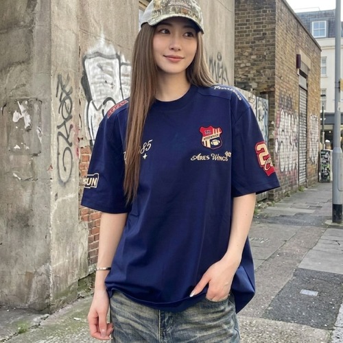 エンブレムワッペンレーシングミックスTシャツ 3col   R01839