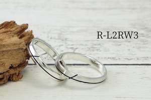R-L2RW3 --2本溝の丸甲リング幅3mm<鏡面/ヘアライン選択可>