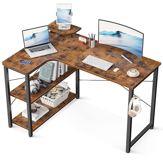 ODK パソコンデスク L字 ゲーミングデスク 幅110 L字デスク pcデスク