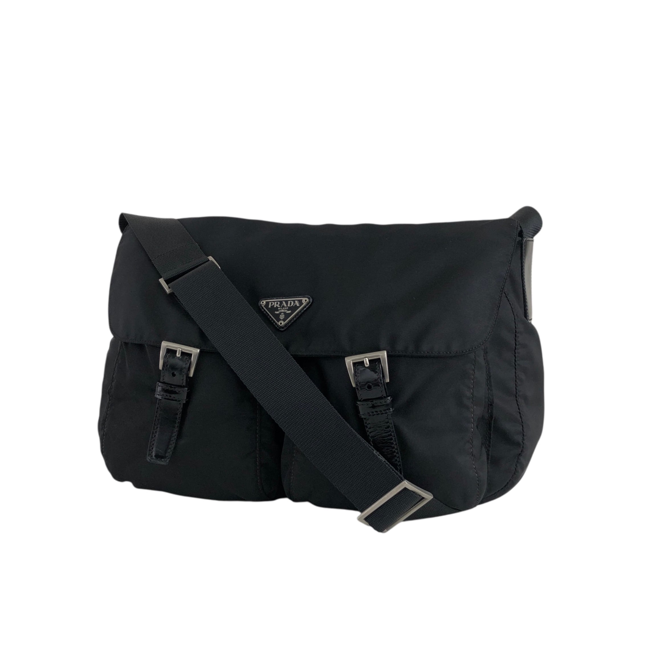 PRADA プラダ ショルダーバッグ ブラック トライアングルロゴ