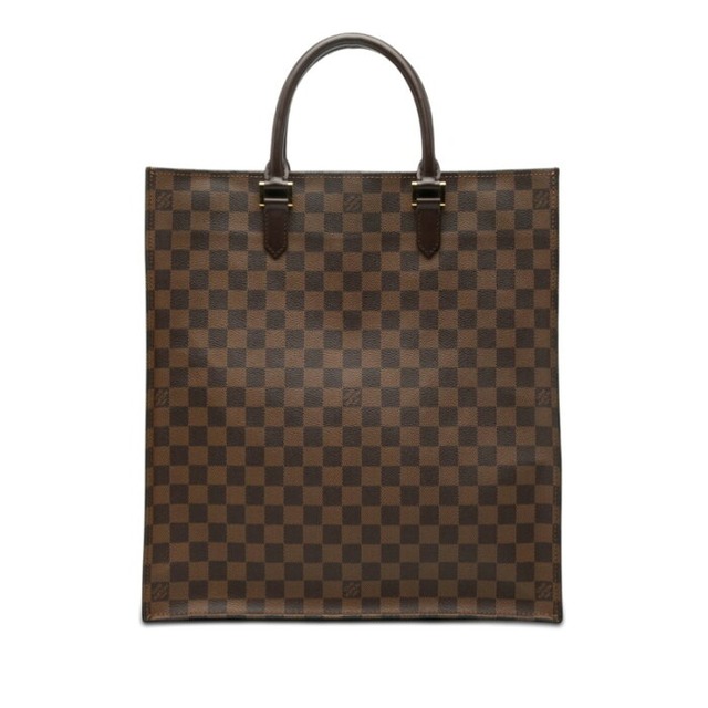 ルイ ヴィトン ダミエ サックプラ トートバッグ N51140 ブラウン PVC レザー レディース LOUIS VUITTON 【中古】