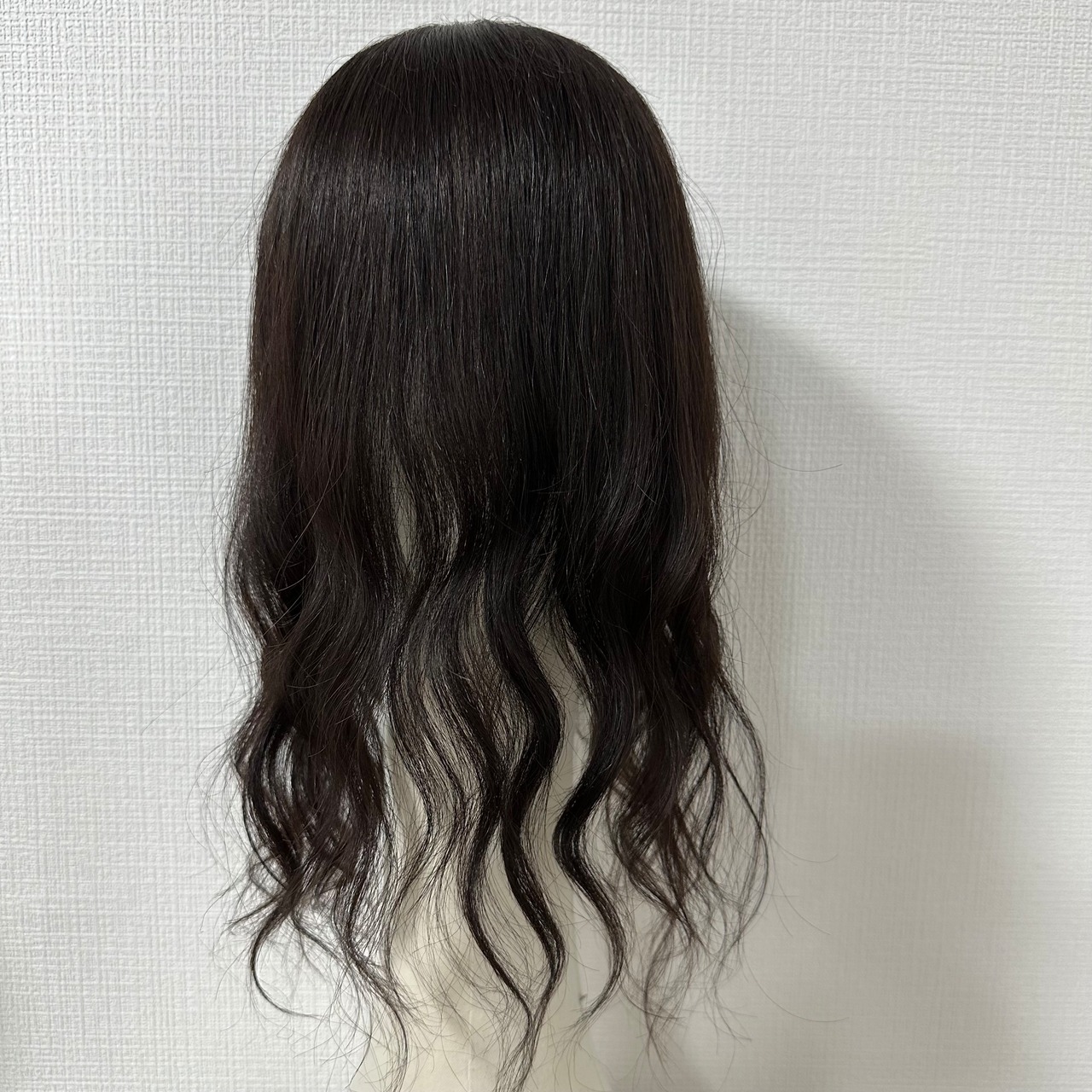 スキンレースタイプ 12×13cm ロング パーマヘアピース \ナチュラル 