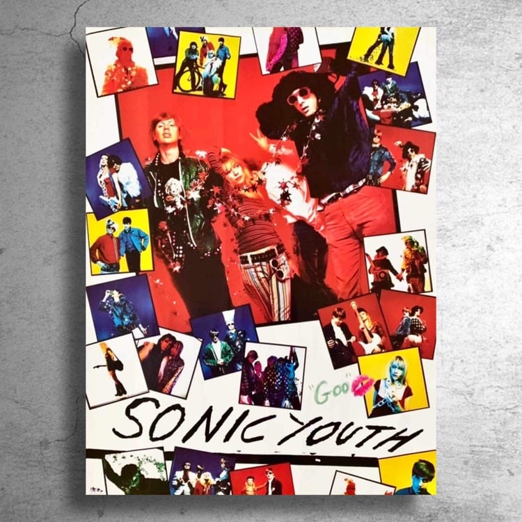 ロックバンド『ソニック・ユース』1990年アメリカでのリリース告知ポスター