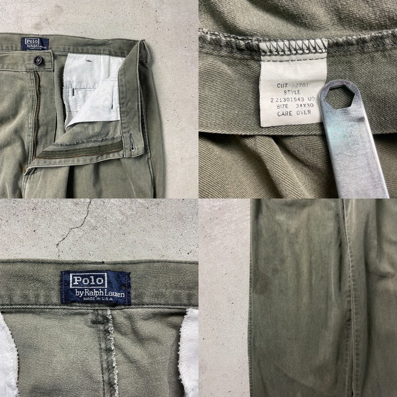 90年代 USA製 Polo Ralph Lauren ポロラルフローレン チノパンツ 2 