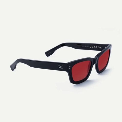 DECADE サングラス "MILTON 60s " GROSS BLACK × RED