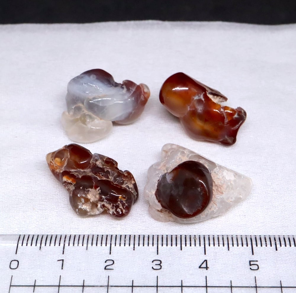 アリゾナ州産 ファイヤー アゲート 計18.4g FA061 鉱物 原石 天然石