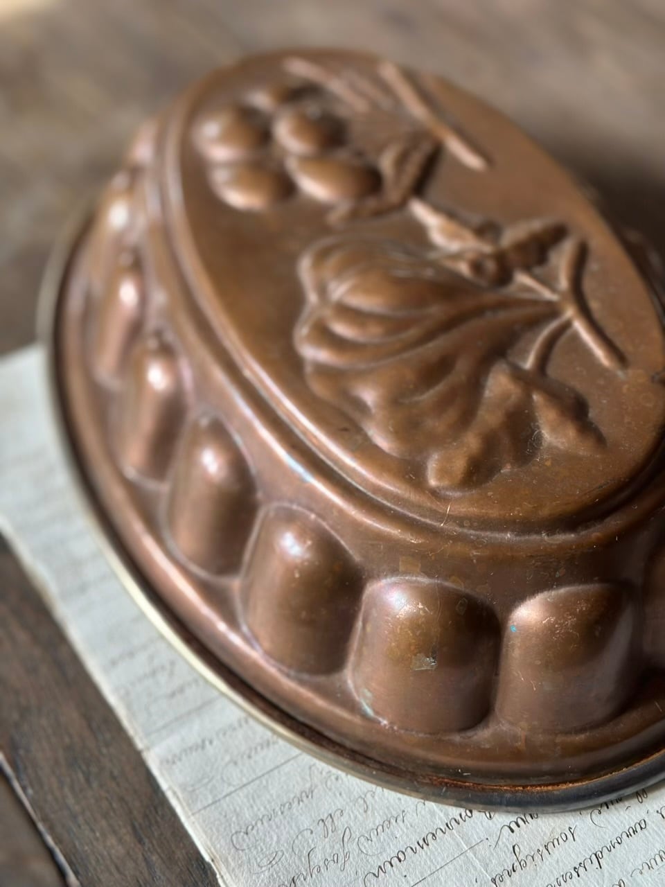 銅製 お菓子型 コッパーモールド ガーリックとチェリー | Brocante de
