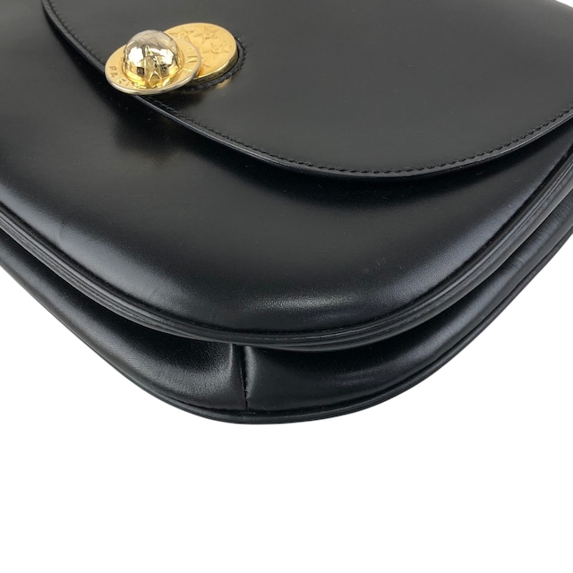 CELINE セリーヌ ハンドバッグ ブラック スターボール レザー トップハンドル vintage ヴィンテージ オールド idde2j