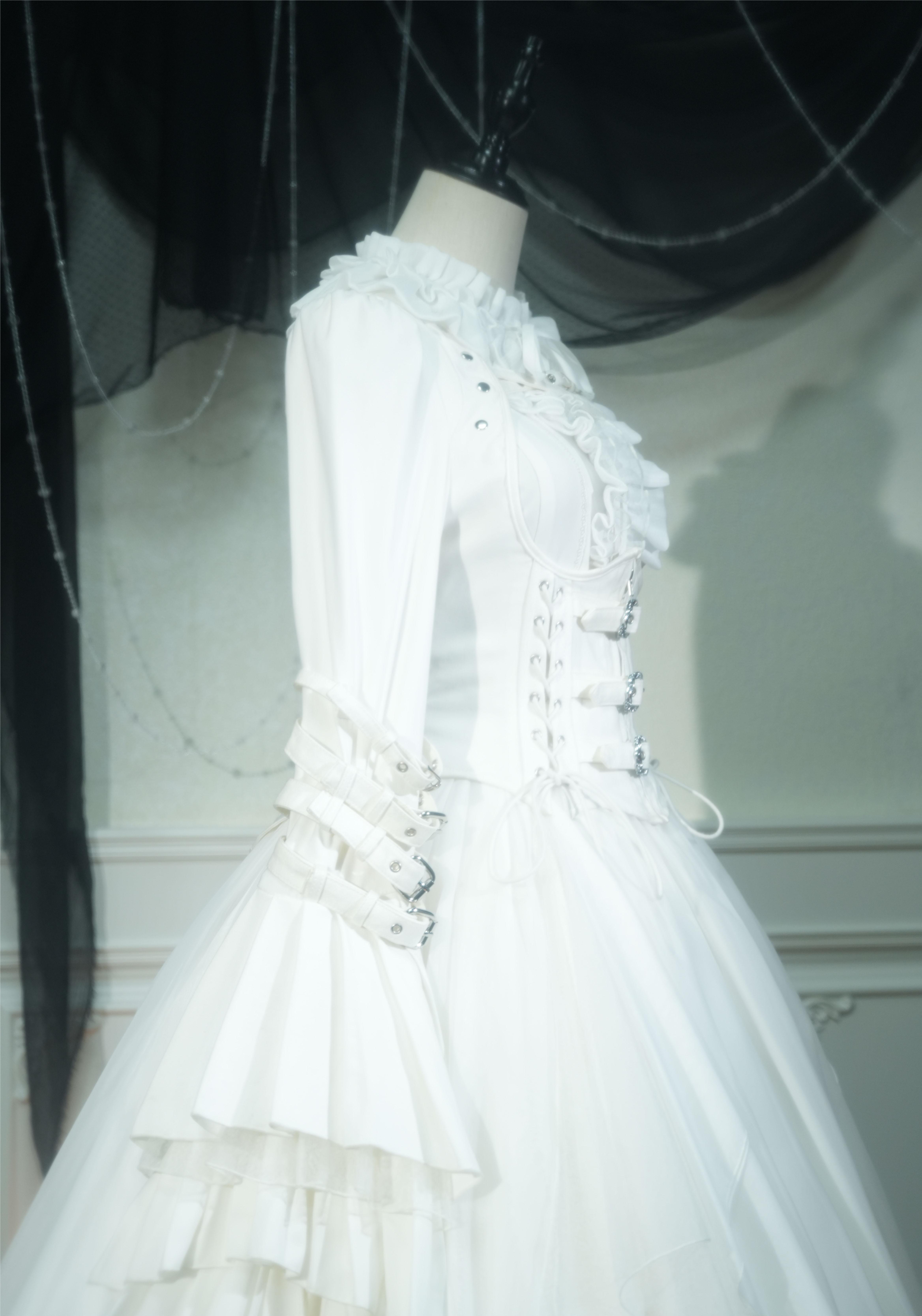 星箱works ナイト・イーヴィル ハーネスコルセット白 Mサイズ ナイト・イーヴィル ハーネスコルセット | HoshibakoWorks