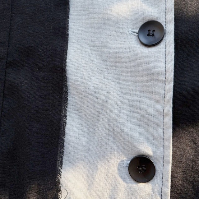 Asymmetric raw edge long coat C1503