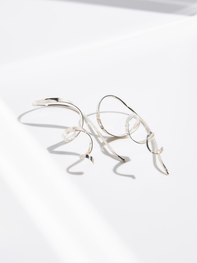 Vintage mexican sterling silver wire twist earring