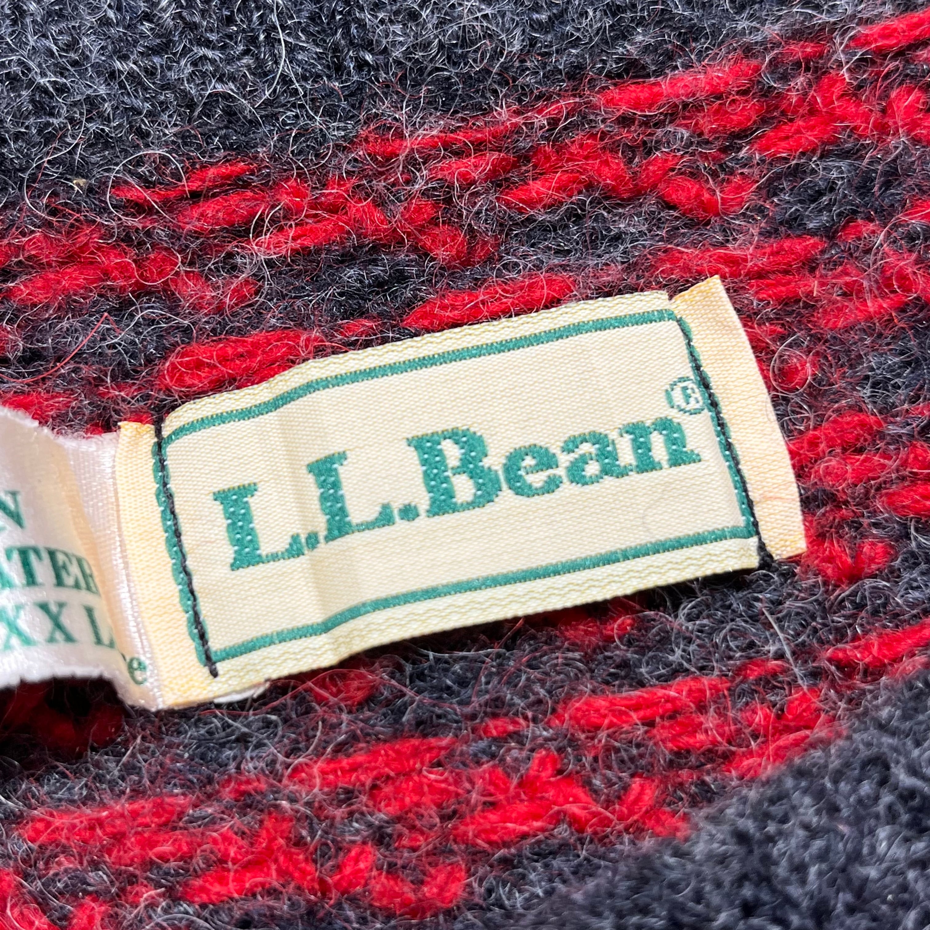 90s L.L.BEAN Bird's Eye Knit Cardigan 90年代 エルエルビーン