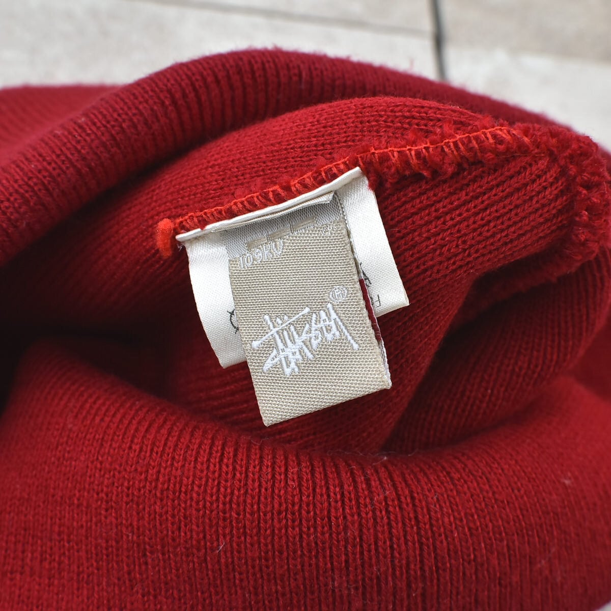 STUSSY logo embroidery beanie | 古着屋 grin days memory